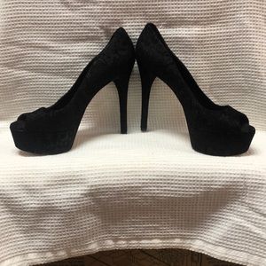 Brian Atwood Platform Lace Detail heel